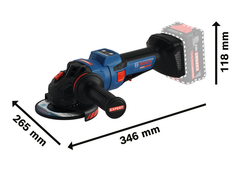 Bosch X-Lock Expert Winkelschleifer EXWS18V-15PS/SOLO